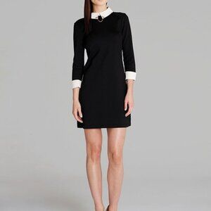Ted Baker London Wubty Contrast Collar Mini Dress US 4 Viscose Blend Stretchy
